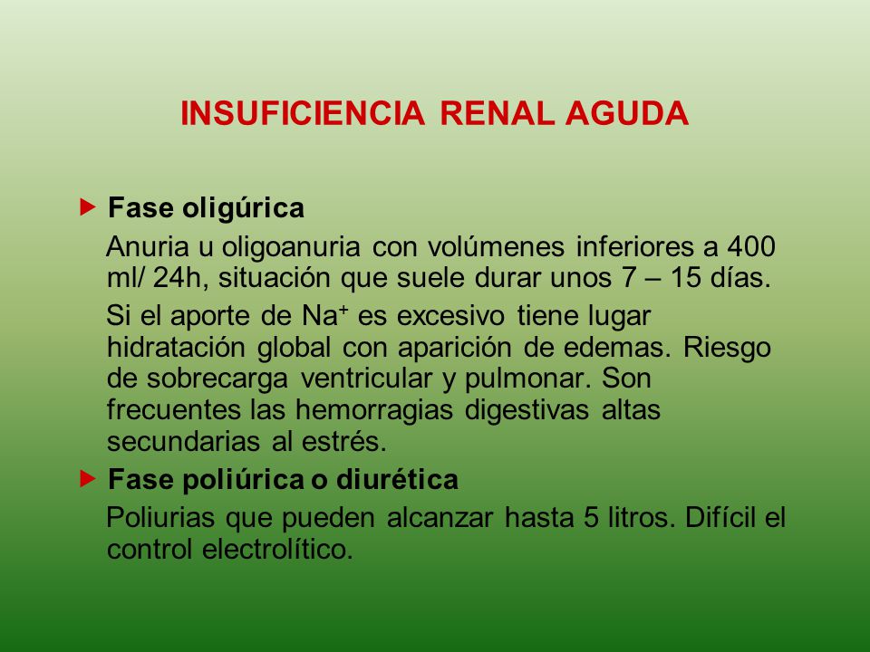 Insuficiencia renal aguda tipo de dieta